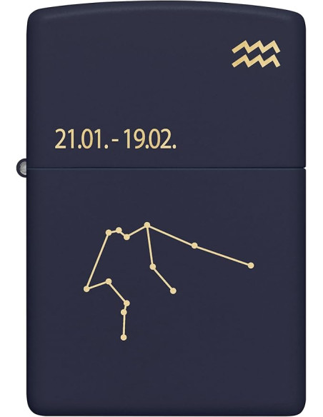Encendedor Zippo Zodiac Aquarius Navy Matte