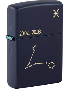 Encendedor Zippo Zodiac Pisces Azul Windproof Original