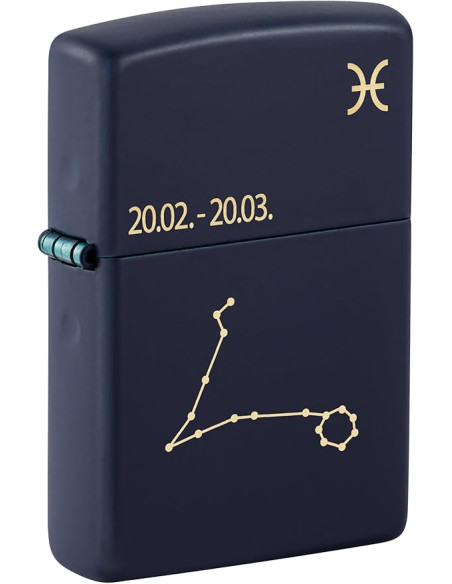 Encendedor Zippo Zodiac Pisces Azul Windproof Original