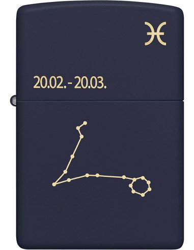 Encenedor Zippo Zodiac Pisces Design Blau