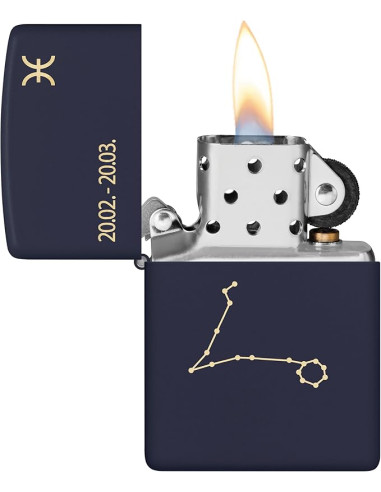 Encendedor Zippo Zodiac Pisces Azul Windproof Original