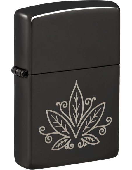 Encendedor Zippo Cannabis High Polish Black Original