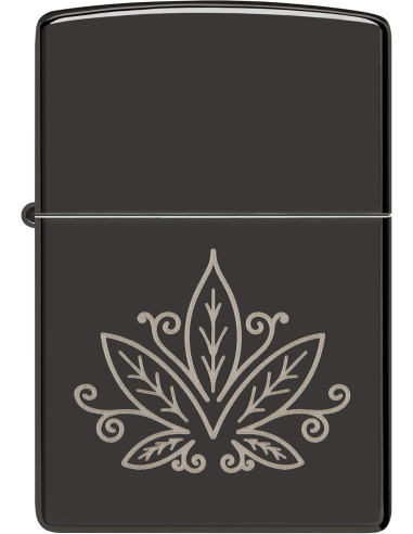 Encendedor Zippo Cannabis High Polish Black Original