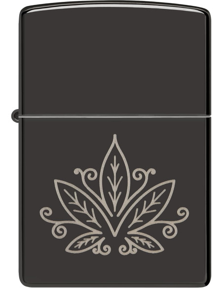 Encendedor Zippo Cannabis High Polish Black Original