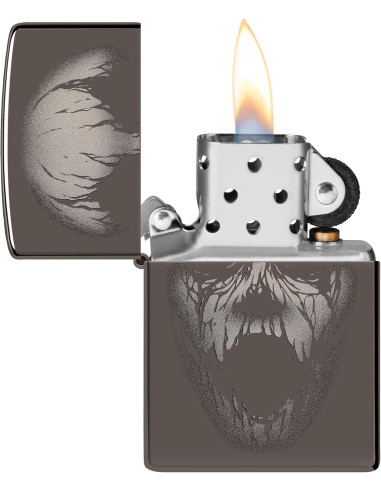 Encendedor Zippo Screaming Monster Black Ice Original