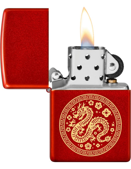 Chinese Zodiac Dragon Design - Encenedor Zippo Original