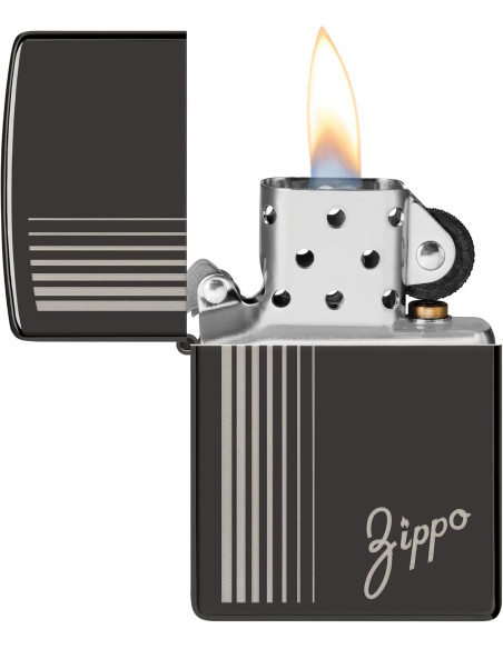 Encendedor Zippo Vintage High Polish Black Original