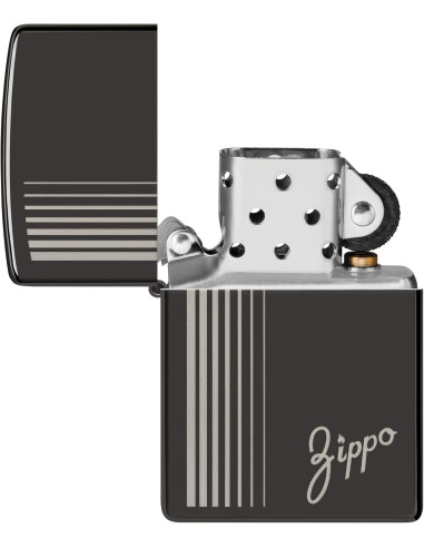 Encendedor Zippo Vintage High Polish Black Original
