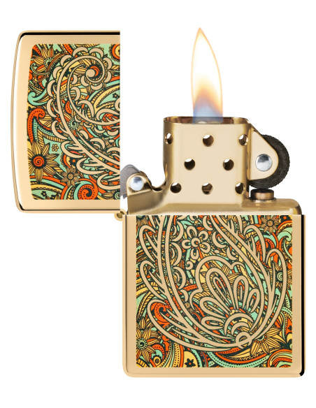 Encendedor Zippo Zen Tangle High Polish Brass Original