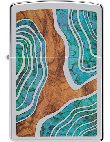 Zippo Wood and Shell Look – Encenedor elegant i exclusiu