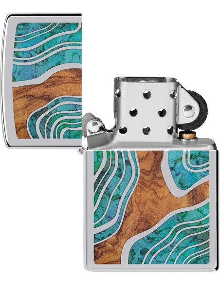 Zippo Wood and Shell Look – Encenedor elegant i exclusiu
