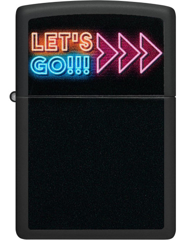Encendedor Zippo Let's Go Black Matte Original