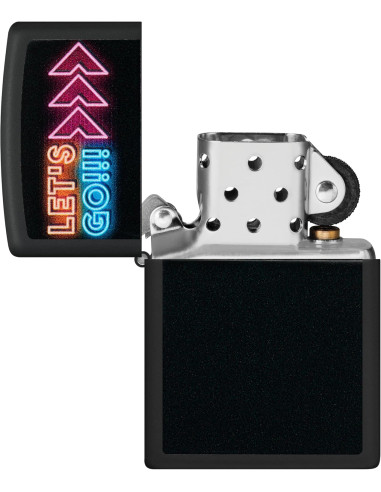 Encendedor Zippo Let's Go Black Matte Original