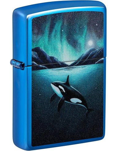 Encendedor Zippo Whale Azul Original a Prueba de Viento