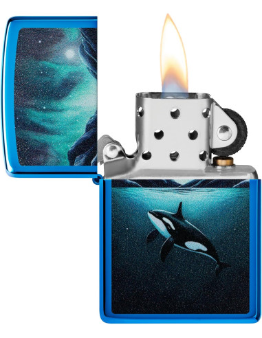 Zippo Whale Azul – Encenedor Náutic i Elegant