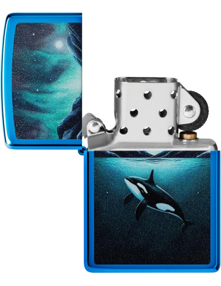 Zippo Whale Azul – Encenedor Náutic i Elegant