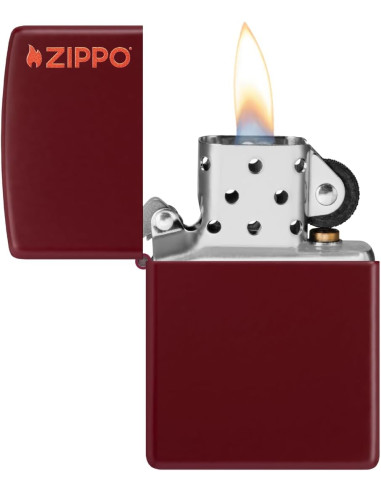 Encendedor Zippo Merlot con Logo Original a Prueba de Viento