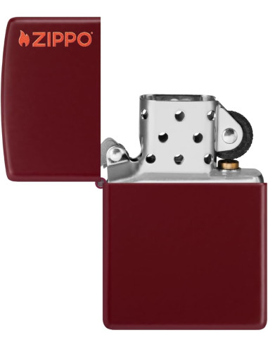 Encendedor Zippo Merlot con Logo Original a Prueba de Viento