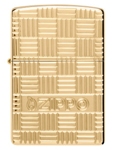 Encendedor Zippo Basketweave Armor® Brass Original 2