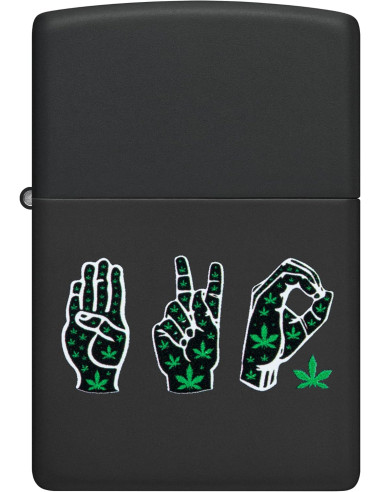 Zippo Cannabis Design 218 – Encenedor Zippo durador i modern