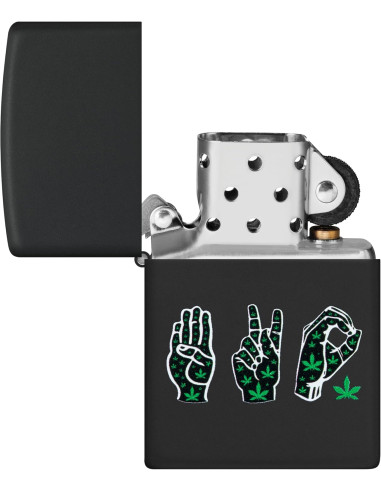 Zippo Cannabis Design 218 – Encenedor Zippo durador i modern