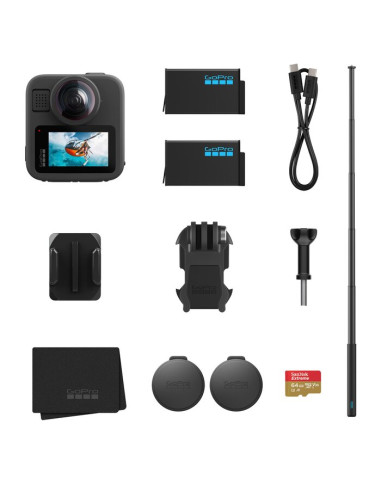 GoPro HERO Max 2 Hard Bundle – Cámara 360° y accesorios