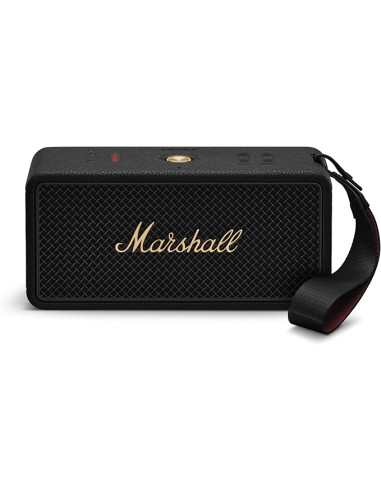 “Marshall Middleton II Black & Brass altavoz Bluetooth Marshall portátil”