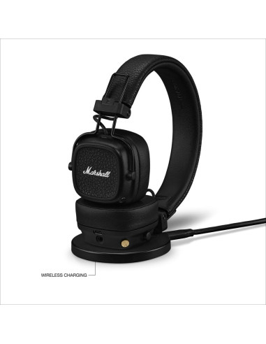 “Auriculares Bluetooth Marshall Major V con controles integrados y estilo icónico”