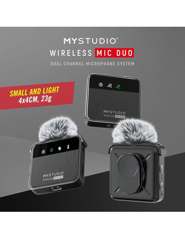 Easypix MyStudio Mic Duo micrófono doble inalámbrico sistema portátil
