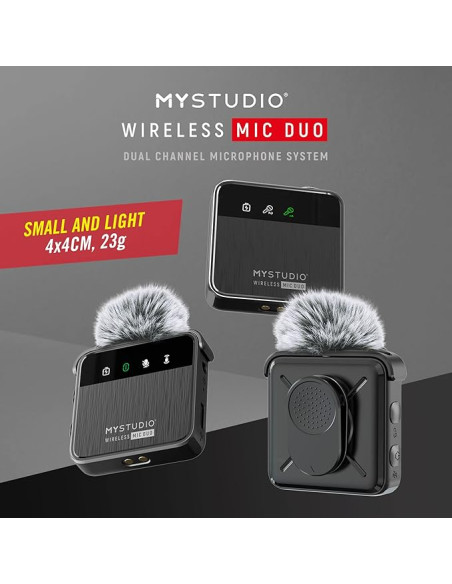 Easypix MyStudio Mic Duo micrófono doble inalámbrico sistema portátil