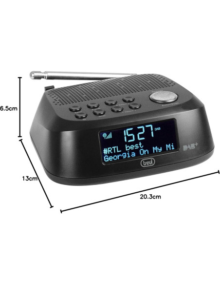 Radio despertador Trevi RC 80D4 DAB Negro – FM/DAB