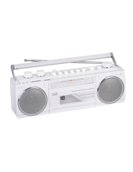 Radio cassette Trevi RR 501 BT Blanco – Bluetooth y Cassette
