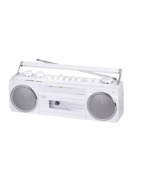 Radio cassette Trevi RR 501 BT Blanco – Bluetooth y Cassette