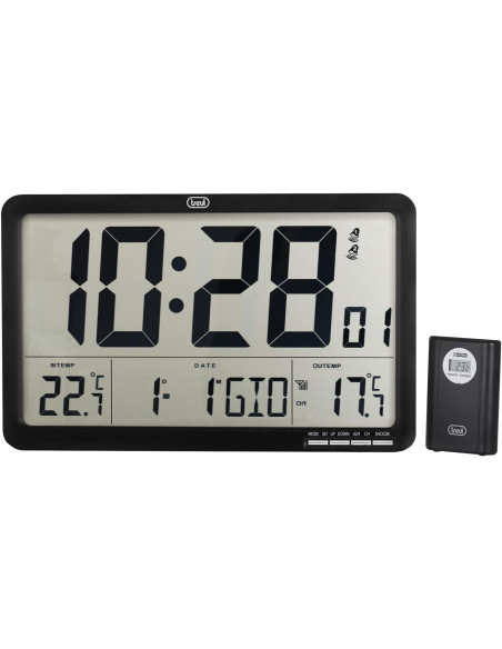 Reloj de pared Trevi OM 3560 RC Negro – Digital y Preciso