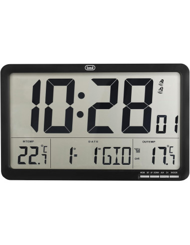 Reloj de pared Trevi OM 3560 RC Negro – Digital y Preciso