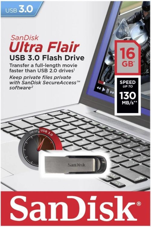 Comprar Sandisk Pendrive Ultra Flair 16GB USB 3.0 130MB/s al mejor precio en Andorra